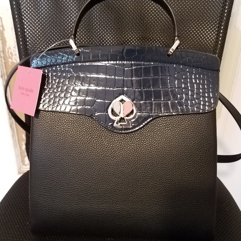 Kate Spade Romy Croc Embossed Backpack NWT